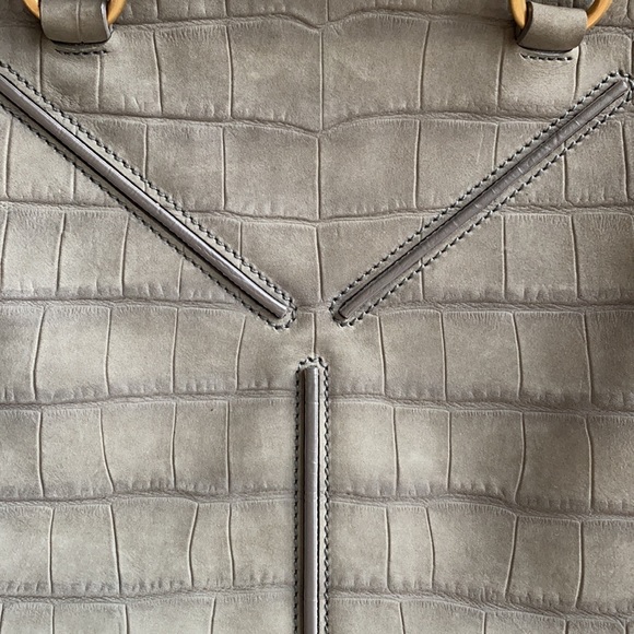 Yves Saint Laurent Crocodile Embossed Nubuck 32 Bag. - Picture 8 of 17